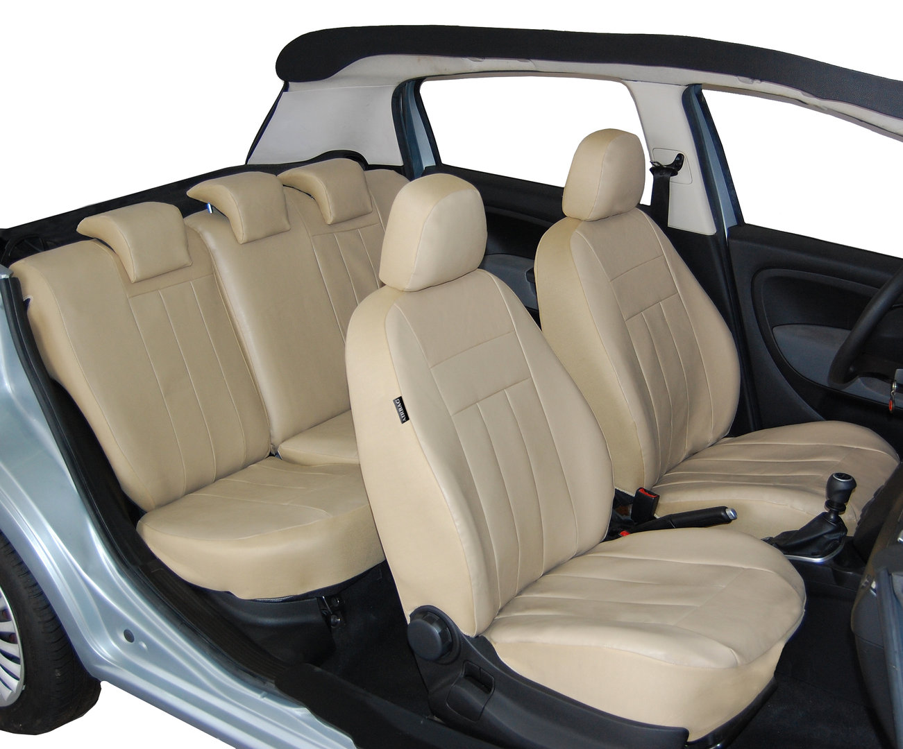 Sitzbezüge Schonbezüge für VW Tiguan(AD1) schwarz-beige V25