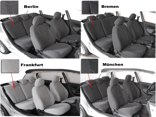 Maßgefertigte Sitzbezüge aus VELOUR für BMW 3er E 91   2005 bis 2008
